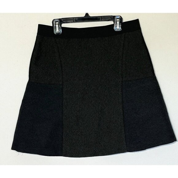 New Sandro Paris Black Textured Back Zip A Line Mini Skirt - Picture 3 of 8